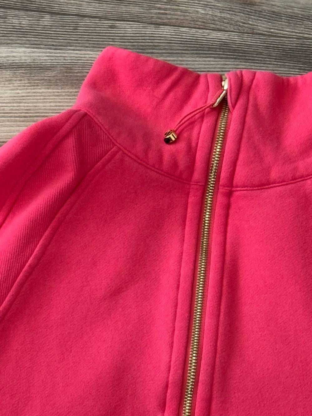 Lululemon Scuba Oversized Funnel-Neck Half Zip Coral Pink Gold Medium Large - Picture 8 of 12